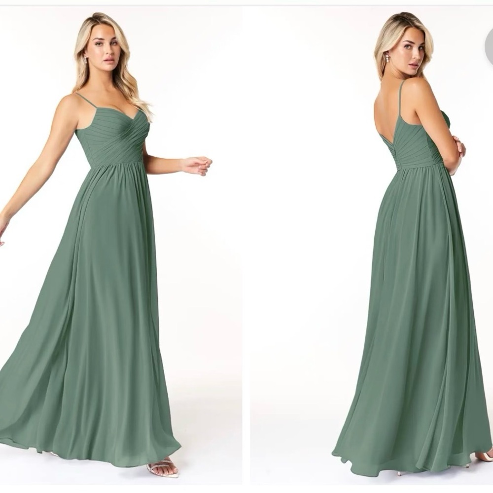 Azazie Lisbon Eucalyptus Bridesmaids Dress